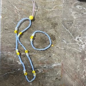 Phone charm and matching bracelet